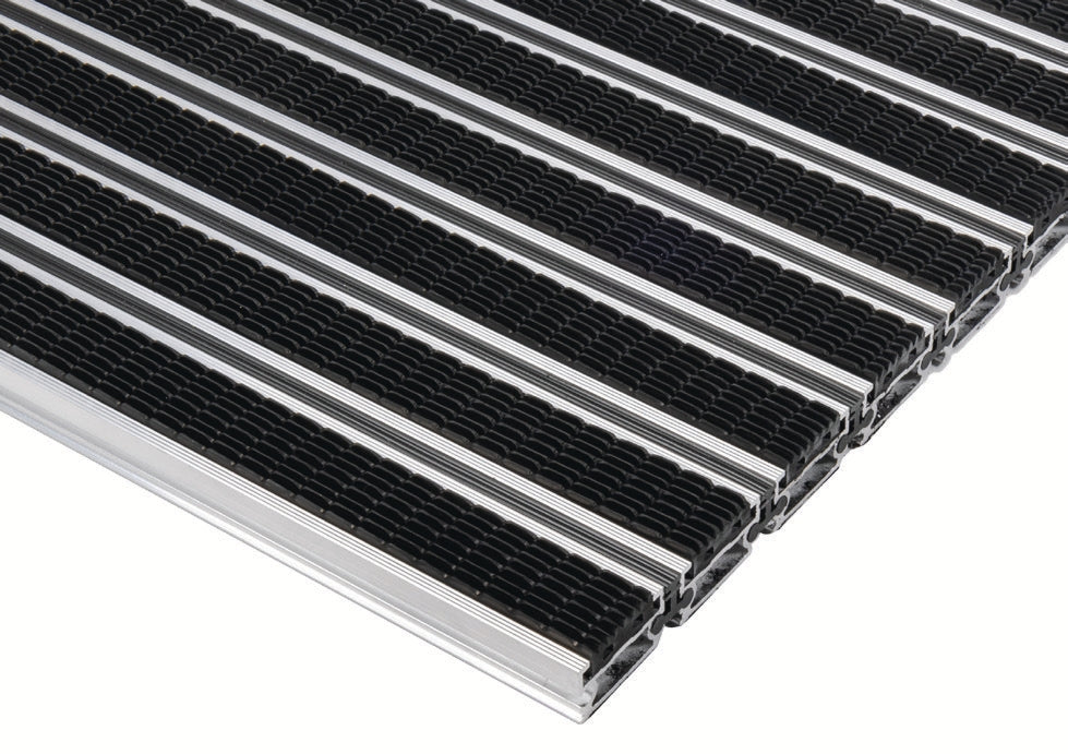 EXCO A Standard Aluminium Entrance Matting with Scapers