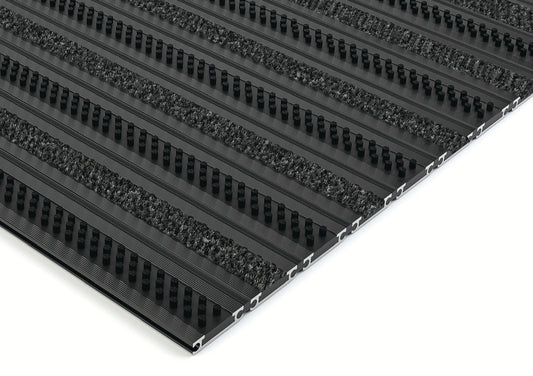 EXCO A Low Profile Black Anodised Combination Entrance Matting