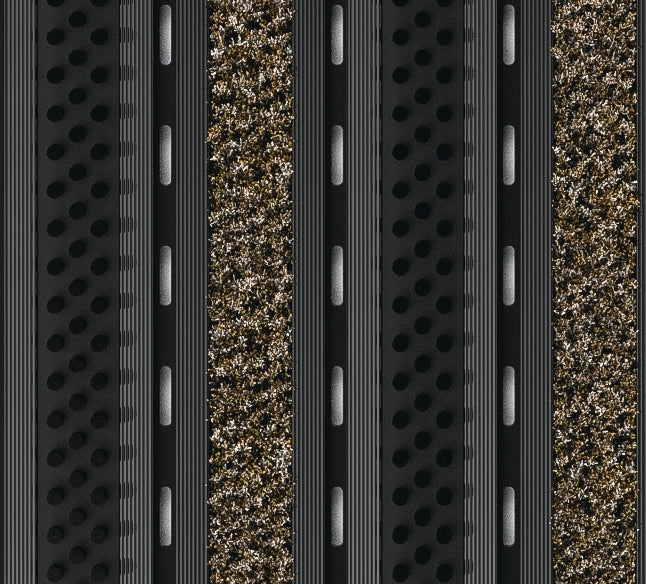 EXCO A Low Profile Black Anodised Combination Entrance Matting